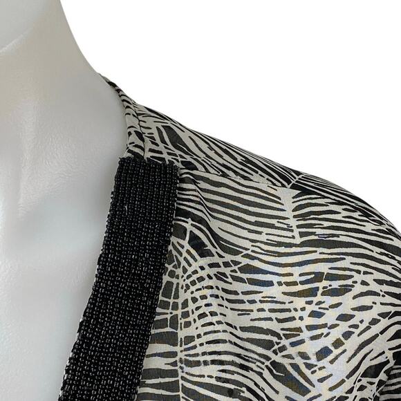 Swimsuits For All Black Beaded Long Sleeve Mini Tunic Swim Cover-Up Dress 18/20 - Picture 2 of 6